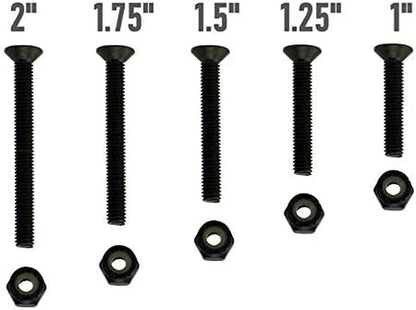 Longboard Skateboards Cruiser Hardware Screws Black for 1 1.25 1.5 1.75 2 Inch