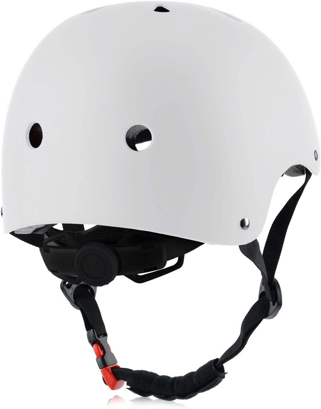 Skateboard Bike Helmet, Lightweight Adjustable, Multi-Sport for Bicycle Skate Scooter, 3 Sizes for Adult Youth & Kids